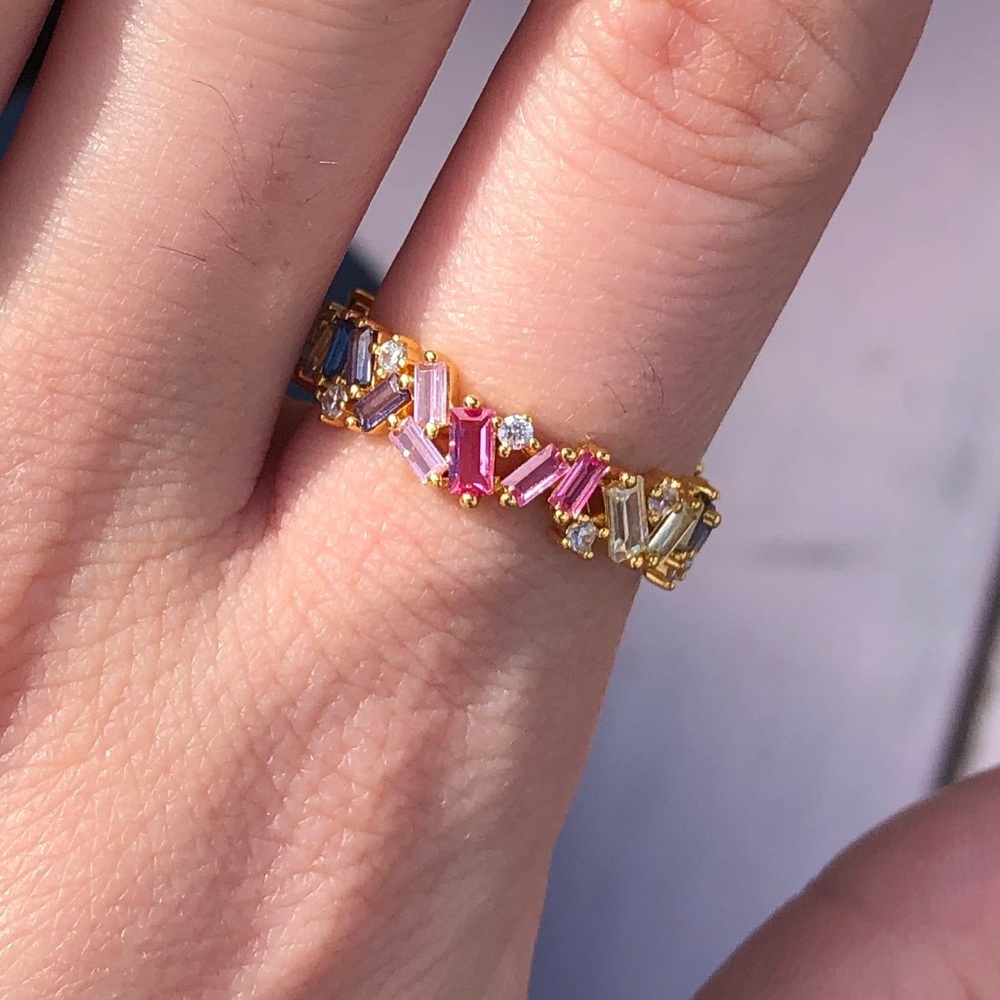 Rainbow Baguette Ring